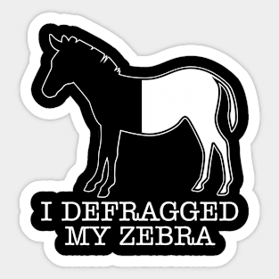 I Defragged My Zebra Programmer Sticker